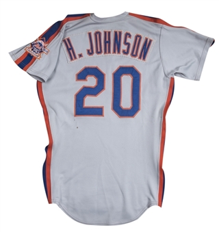 1986 Howard Johnson Game Used & Signed NLCS and World Series New York Mets Road Jersey (Beckett)